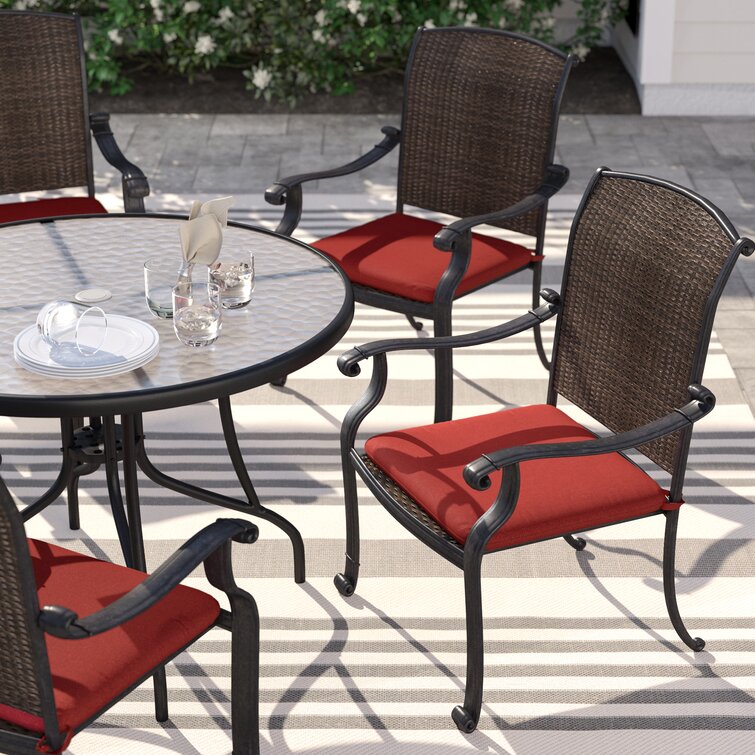 Red Barrel Studio Rehm Sunbrella Outdoor Dining Chair Cushion